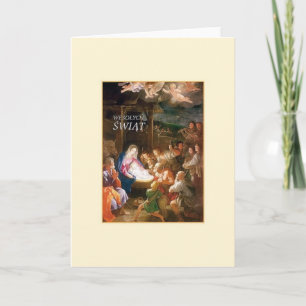 Vintage Polish Nativity Christmas Card