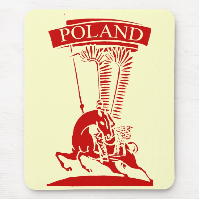Vintage Polish Winged Hussar Mouse Mat (Front)