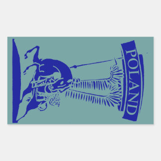 Vintage Polish Winged Hussar Rectangular Sticker