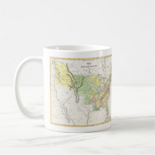 Vintage Political of the United States Map (1833) Coffee Mug