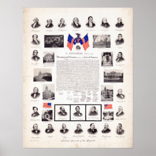 Vintage Political Presidents Poster