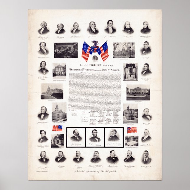 Vintage Political Presidents Poster (Front)