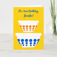 Vintage Polka Dot Mixing Bowls Custom Birthday
