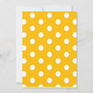 Vintage Polka Dots White and Yellow Pattern, Colou Invitation