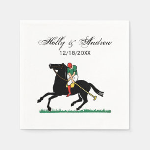 Vintage Polo Player on Pony Napkin