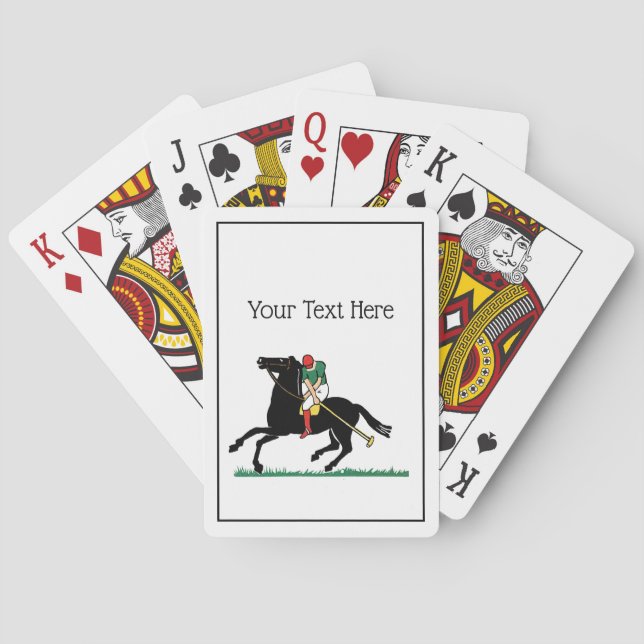 Vintage Polo Player on Pony Playing Cards (Back)