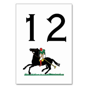 Vintage Polo Player on Pony Table Number