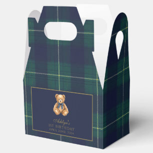 Vintage Polo Teddy Bear Birthday Party Favour Boxe Box