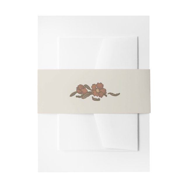 Vintage Pomegranate Belly Band Invitation Belly Band (Front Example)