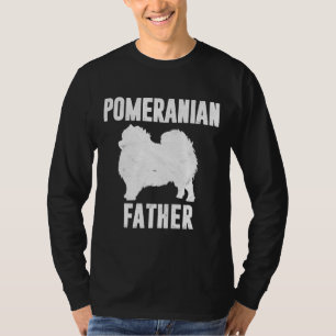 Vintage Pomeranian Dad Papa Pompom Dog Father Pet T-Shirt