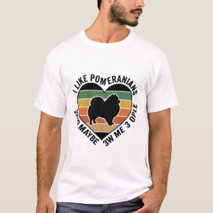 Vintage Pomeranian Heart Quote Dog Lover Shirt Des