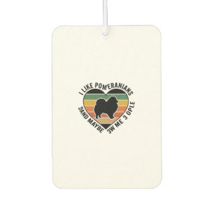 Vintage Pomeranian Heart Quote Dog Lover Shirt Des Car Air Freshener
