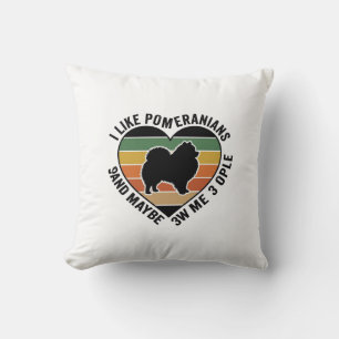 Vintage Pomeranian Heart Quote Dog Lover Shirt Des Cushion