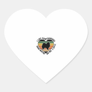 Vintage Pomeranian Heart Quote Dog Lover Shirt Des Sticker
