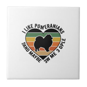 Vintage Pomeranian Heart Quote Dog Lover Shirt Des Tile