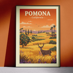 Vintage Pomona California Poster