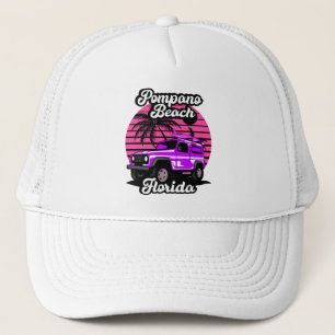 Vintage Pompano Beach Florida Trucker Hat