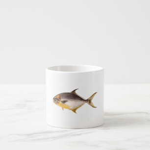 Vintage Pompano Fish - Game Fishes Template Blank Espresso Cup