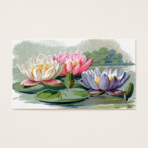 Vintage Pond Lilies Reversible Bookmarks