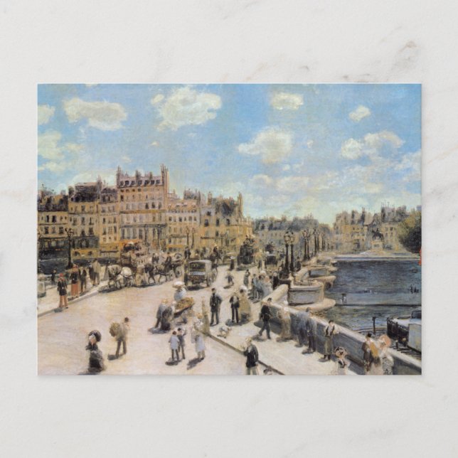 Vintage Pont Neuf Paris France Postcard (Front)