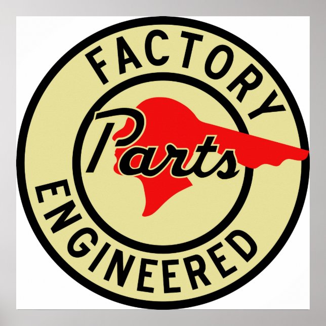 Vintage Pontiac Factory parts sign (Front)