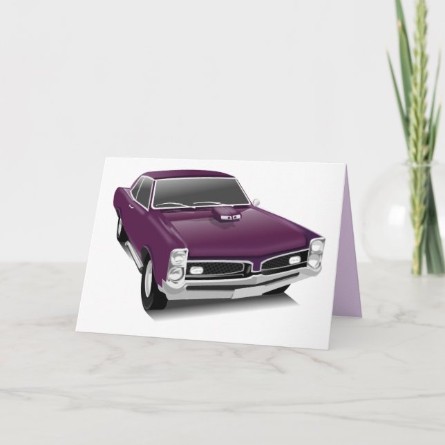 vintage pontiac gto greeting card (Front)