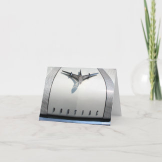 Vintage Pontiac hood ornament blank card