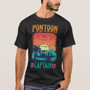 Vintage Pontoon Captain Retro Style Pontoon Boat T-Shirt