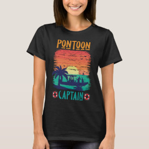 Vintage Pontoon Captain Retro Style Pontoon Boat T-Shirt