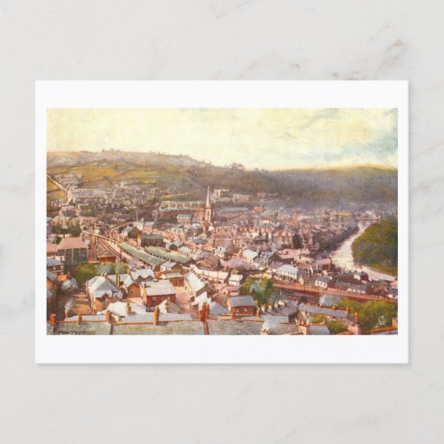 Vintage Pontypridd, Wales,  Postcard (Front)