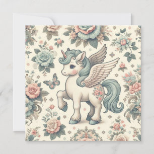Vintage Pony's Delightful Blooms Invitation