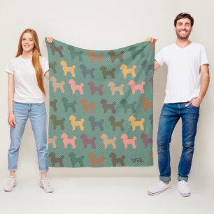 Vintage Poodle Blanket Retro Gift for Dog Lovers