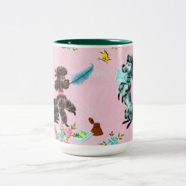 Vintage Poodle Coffee Mug (Center)