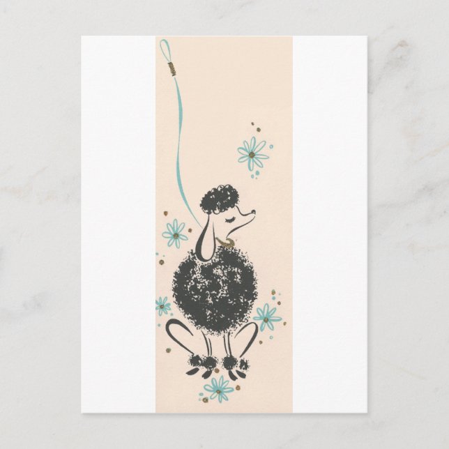 Vintage Poodle Postcard (Front)