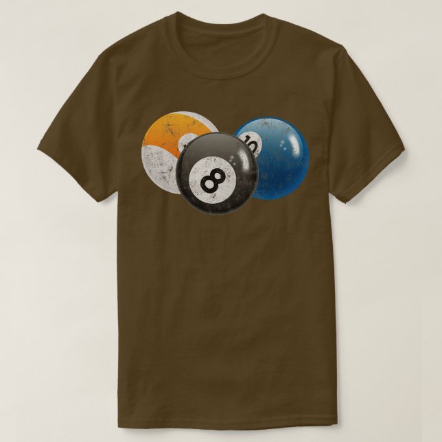 Vintage Pool Billiard T-Shirt (Design Front)