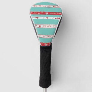 Vintage Pop Art Best Mum Love Pattern Golf Head Cover