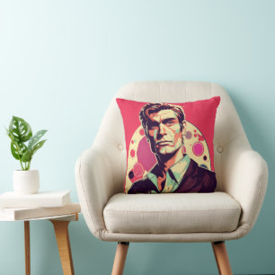 Vintage Pop Art Man Cushion