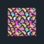 Vintage Pop Art Pattern Fabric Art Design Canvas Print<br><div class="desc">Vintage Pop Art Pattern Fabric Art Design</div>