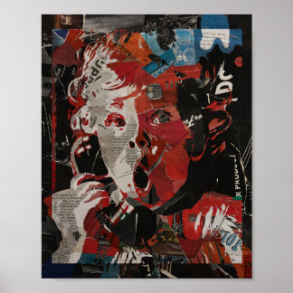 Vintage Pop Art Portrait baby call Poster