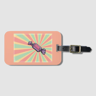 Vintage Pop Art Wrapped Candy Luggage Tag