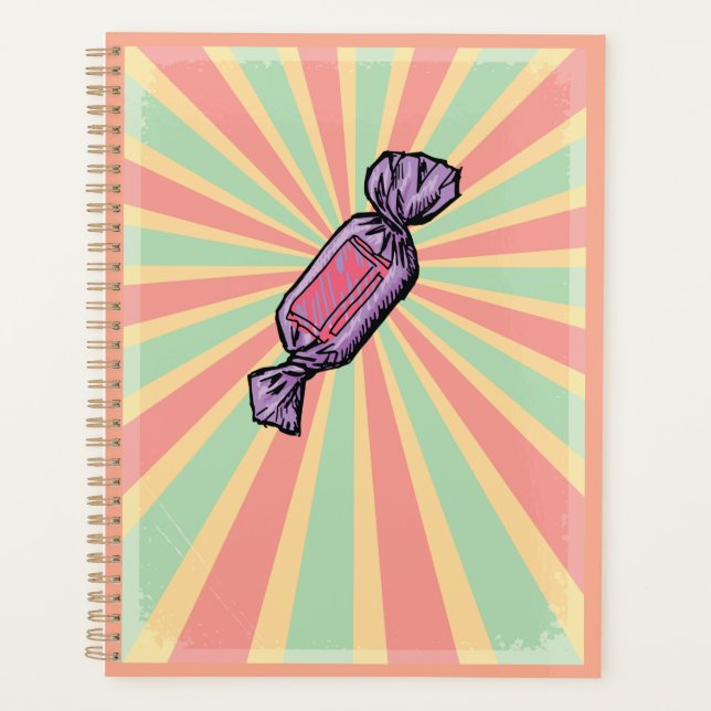Vintage Pop Art Wrapped Candy Planner (Front)