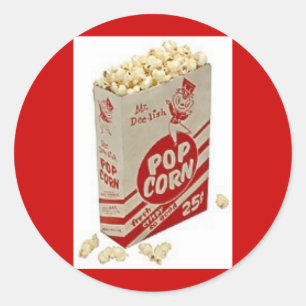 Vintage Pop Corn Ad Stickers