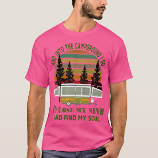 Vintage Pop Up Camper Camping Hiking Fishing Hunt T-Shirt