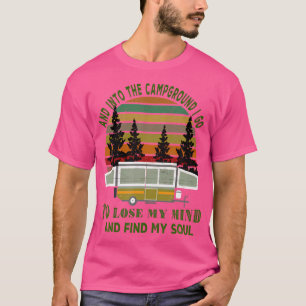 Vintage Pop Up Camper Camping Hiking Fishing Hunt T-Shirt