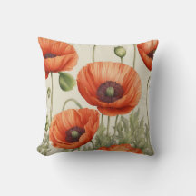 Vintage Poppies Elegance: Timeless Floral Beauty 
