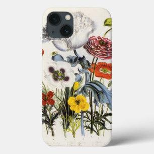 Vintage Poppies in the Garden, Victorian Flowers iPhone 13 Case