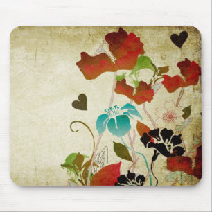 Vintage Poppies Mousepad