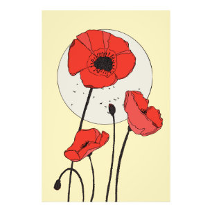 Vintage Poppies Photo Print