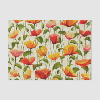 Vintage. Poppies. Tissue Paper