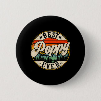 Vintage Poppy Ever Fathers Day Grandpa Men 6 Cm Round Badge